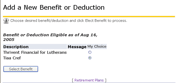 add a new benefit or deduction