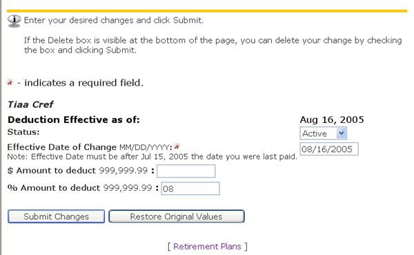 entire desired change